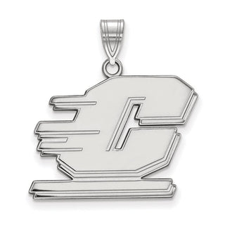 Sterling Silver Rhodium-plated LogoArt Central Michigan University Letter C Large Pendant