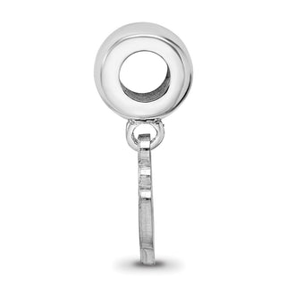 Sterling Silver Rhodium-plated LogoArt California Polytechnic State University C-P Extra Small Dangle Bead Charm
