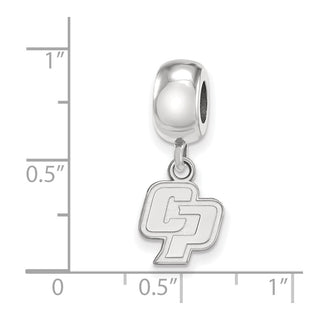 Sterling Silver Rhodium-plated LogoArt California Polytechnic State University C-P Extra Small Dangle Bead Charm