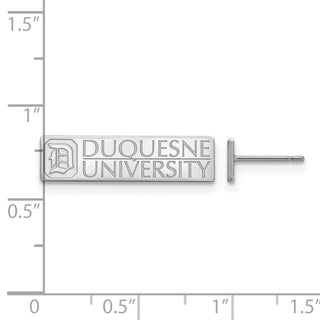 14k White Gold LogoArt Duquesne University Small Post Earrings