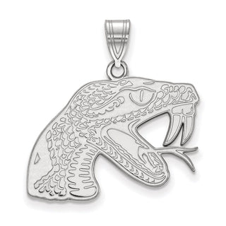 10k White Gold LogoArt Florida A and M University Rattler Large Pendant