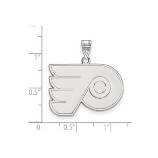 14k White Gold NHL LogoArt Philadelphia Flyers Large Pendant