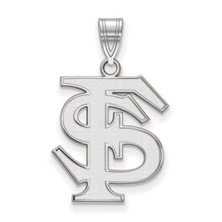 10k White Gold LogoArt Florida State University F-S Large Pendant