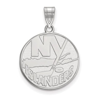 10k White Gold NHL LogoArt New York Islanders Large Pendant