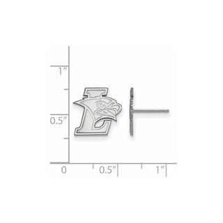 Sterling Silver Rhodium-plated LogoArt Lehigh University Small Post Earrings