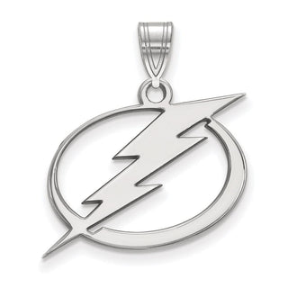 10k White Gold NHL LogoArt Tampa Bay Lightning Large Pendant