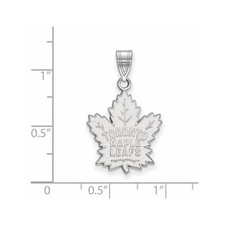 10k White Gold NHL LogoArt Toronto Maple Leafs Large Pendant