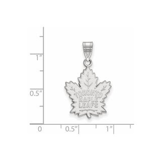 14k White Gold NHL LogoArt Toronto Maple Leafs Large Pendant