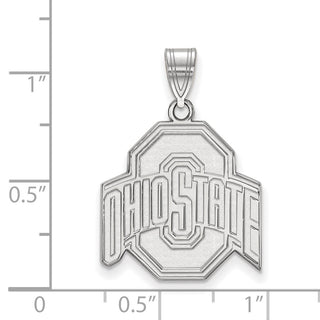 10k White Gold LogoArt The Ohio State University Large Pendant 1W004OSU