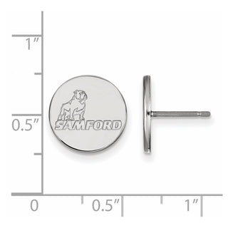 14k White Gold LogoArt Samford University Small Post Earrings
