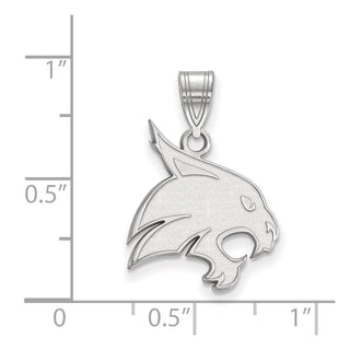 10k White Gold LogoArt Texas State University Bobcat Large Pendant