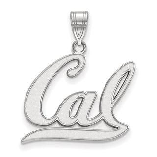 14k White Gold LogoArt University of California Berkeley Large Pendant