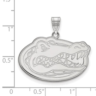 14k White Gold LogoArt University of Florida Gator Large Pendant 4W004UFL