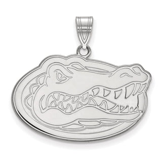 14k White Gold LogoArt University of Florida Gator Large Pendant 4W004UFL