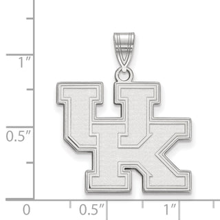 10k White Gold LogoArt University of Kentucky U-K Large Pendant