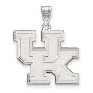 14k White Gold LogoArt University of Kentucky U-K Large Pendant