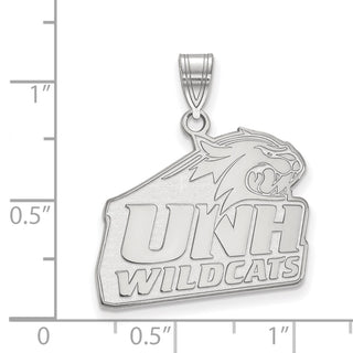 14k White Gold LogoArt University of New Hampshire Large Pendant