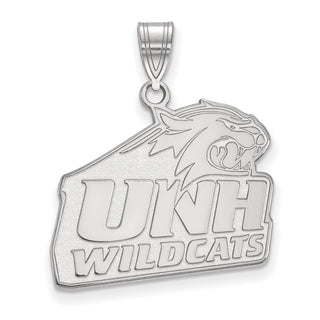Sterling Silver Rhodium-plated LogoArt University of New Hampshire Large Pendant