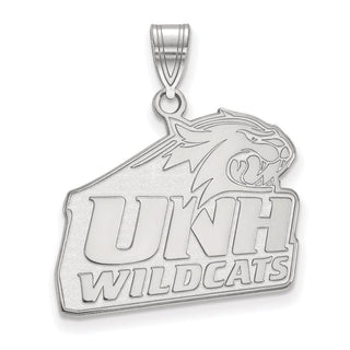 Sterling Silver Rhodium-plated LogoArt University of New Hampshire Large Pendant