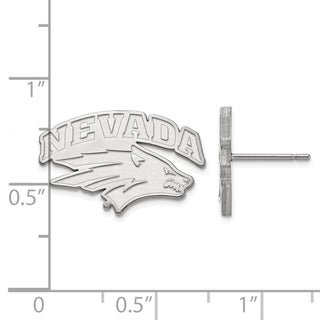14k White Gold LogoArt University of Nevada-Reno Small Post Earrings