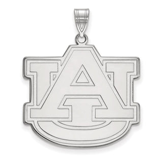 14k White Gold LogoArt Auburn University A-U Extra Large Pendant