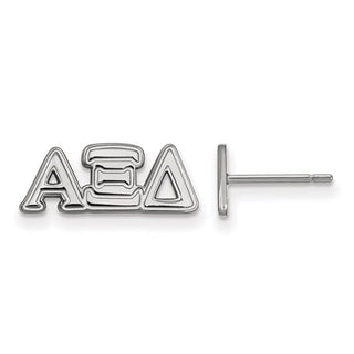 Sterling Silver Rhodium-plated LogoArt Alpha Xi Delta Sorority Greek Letters Extra Small Post Earrings