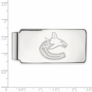 10k White Gold NHL LogoArt Vancouver Canucks Money Clip