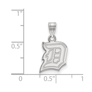 Sterling Silver Rhodium-plated LogoArt Duquesne University Letter D Small Pendant