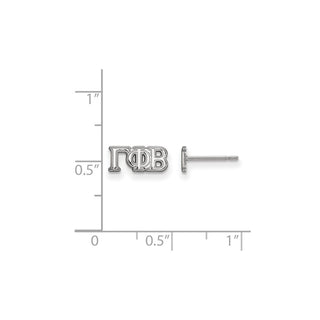 Sterling Silver Rhodium-plated LogoArt Gamma Phi Beta Sorority Greek Letters Extra Small Post Earrings