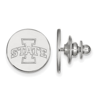 Sterling Silver Rhodium-plated LogoArt Iowa State University Lapel Pin