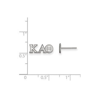 Sterling Silver Rhodium-plated LogoArt Kappa Alpha Theta Sorority Greek Letters Extra Small Post Earrings