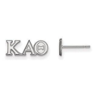 Sterling Silver Rhodium-plated LogoArt Kappa Alpha Theta Sorority Greek Letters Extra Small Post Earrings