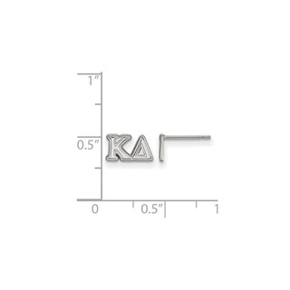 Sterling Silver Rhodium-plated LogoArt Kappa Delta Sorority Greek Letters Extra Small Post Earrings