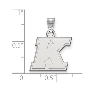 10k White Gold LogoArt Kent State University Letter K Small Pendant