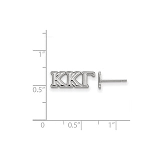 Sterling Silver Rhodium-plated LogoArt Kappa Kappa Gamma Sorority Greek Letters Extra Small Post Earrings