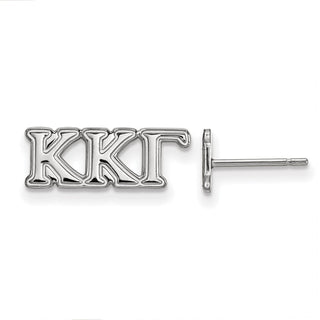 Sterling Silver Rhodium-plated LogoArt Kappa Kappa Gamma Sorority Greek Letters Extra Small Post Earrings