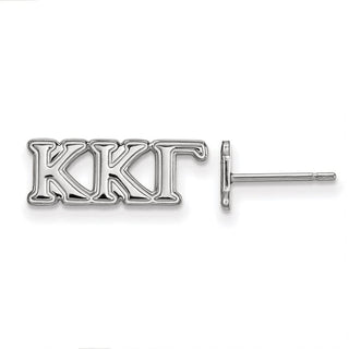 Sterling Silver Rhodium-plated LogoArt Kappa Kappa Gamma Sorority Greek Letters Extra Small Post Earrings