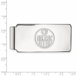 10k White Gold NHL LogoArt Edmonton Oilers Money Clip