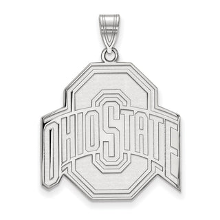 14k White Gold LogoArt The Ohio State University Extra Large Pendant