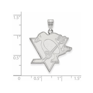 10k White Gold LogoArt Pittsburgh Penguins Extra Large Pendant
