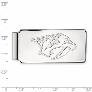 10k White Gold NHL LogoArt Nashville Predators Money Clip