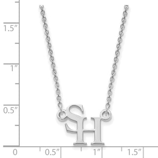 14k White Gold LogoArt Sam Houston State University Small Pendant 18 inch Necklace