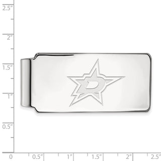 10k White Gold NHL LogoArt Dallas Stars Money Clip
