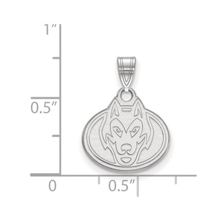 14k White Gold LogoArt St. Cloud State University Husky Small Pendant