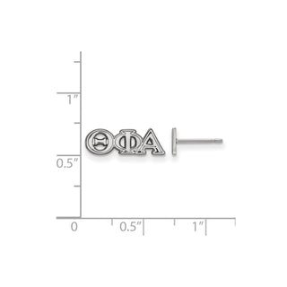 Sterling Silver Rhodium-plated LogoArt Theta Phi Alpha Sorority Greek Letters Extra Small Post Earrings