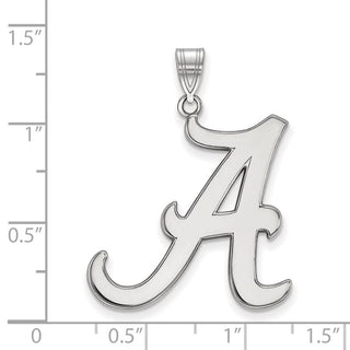 10k White Gold LogoArt University of Alabama Letter A Extra Large Pendant