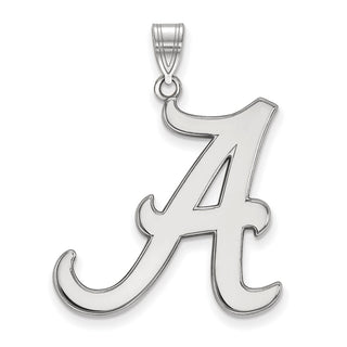 14k White Gold LogoArt University of Alabama Letter A Extra Large Pendant