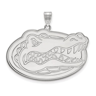 14k White Gold LogoArt University of Florida Gator Extra Large Pendant