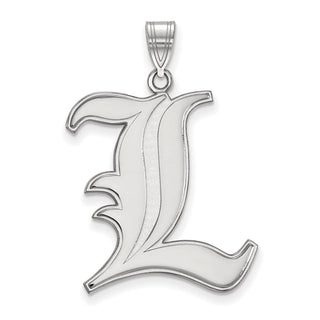 14k White Gold LogoArt University of Louisville Letter L Extra Large Pendant