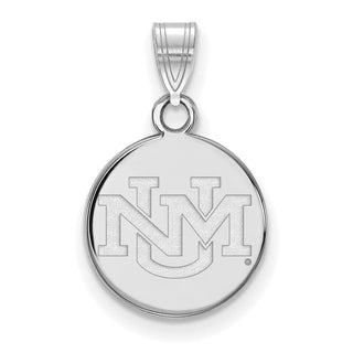 Sterling Silver Rhodium-plated LogoArt University of New Mexico Small Pendant